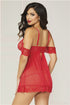 Luminary Babydoll & Panty Set 10829-Red-S (H)